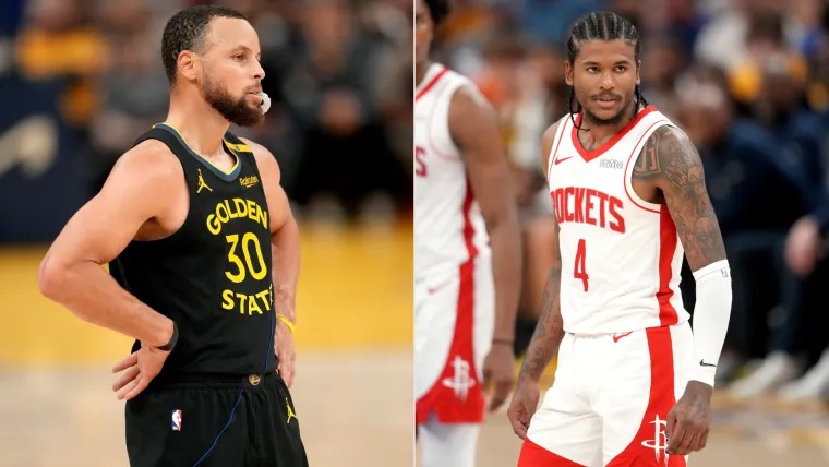 “Exciting Game 7 basketball matchup between the Houston Rockets and Golden State Warriors. The image captures the energy and importance of the final playoff game, highlighting key players, team spirit, and the high-stakes atmosphere before tip-off.”