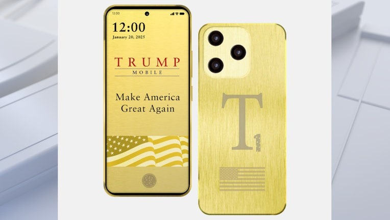 Trump Mobile T1 smartphone with gold-toned finish, launched by Trump Organization, priced at $499